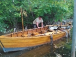 Caulking the split garboard